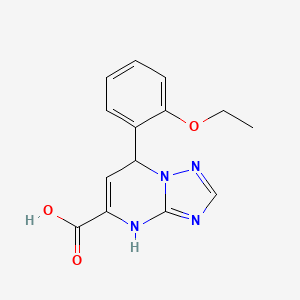 molecular formula C14H14N4O3 B3731101 7-(2-ethoxyphenyl)-4,7-dihydro[1,2,4]triazolo[1,5-a]pyrimidine-5-carboxylic acid 