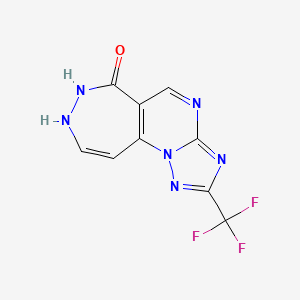 molecular formula C9H5F3N6O B3731106 2-(trifluoromethyl)-8H-[1,2,4]triazolo[5',1':2,3]pyrimido[5,4-d][1,2]diazepin-6-ol 