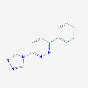 molecular formula C12H9N5 B373113 3-phenyl-6-(4H-1,2,4-triazol-4-yl)pyridazine 