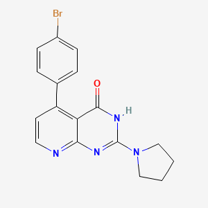 molecular formula C17H15BrN4O B3731153 5-(4-bromophenyl)-2-(1-pyrrolidinyl)pyrido[2,3-d]pyrimidin-4(3H)-one 