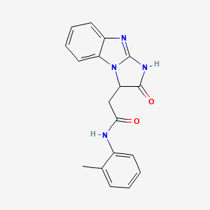 molecular formula C18H16N4O2 B3731184 N-(2-methylphenyl)-2-(2-oxo-2,3-dihydro-1H-imidazo[1,2-a]benzimidazol-3-yl)acetamide 