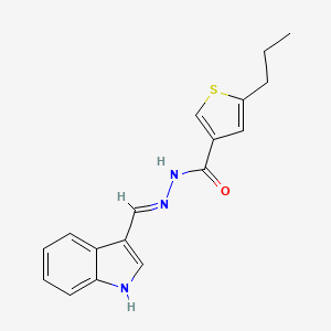 molecular formula C17H17N3OS B3731232 N'-(1H-indol-3-ylmethylene)-5-propyl-3-thiophenecarbohydrazide 
