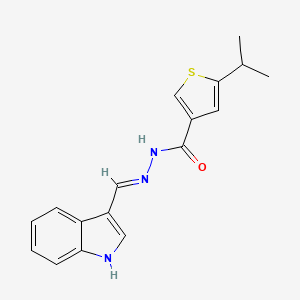 molecular formula C17H17N3OS B3731233 N'-(1H-indol-3-ylmethylene)-5-isopropyl-3-thiophenecarbohydrazide 