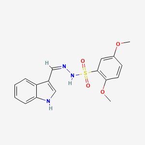 molecular formula C17H17N3O4S B3731239 N'-(1H-indol-3-ylmethylene)-2,5-dimethoxybenzenesulfonohydrazide 