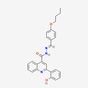 molecular formula C27H25N3O3 B3731244 N'-(4-butoxybenzylidene)-2-(2-hydroxyphenyl)-4-quinolinecarbohydrazide 