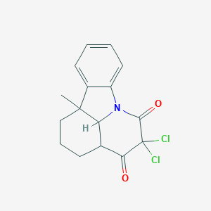 molecular formula C16H15Cl2NO2 B373131 5,5-dichloro-11b-methyl-3,3a,11b,11c-tetrahydro-1H-pyrido[3,2,1-jk]carbazole-4,6(2H,5H)-dione 