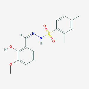 molecular formula C16H18N2O4S B3731353 N'-(2-hydroxy-3-methoxybenzylidene)-2,4-dimethylbenzenesulfonohydrazide 