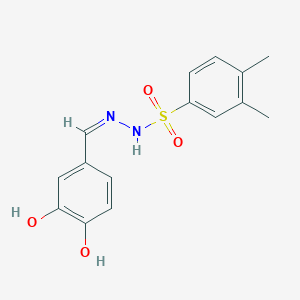 molecular formula C15H16N2O4S B3731391 N'-(3,4-dihydroxybenzylidene)-3,4-dimethylbenzenesulfonohydrazide 