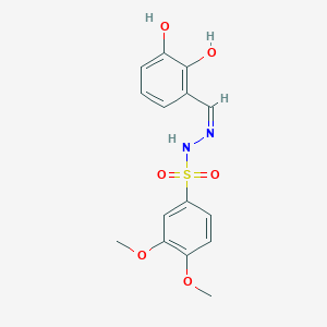 molecular formula C15H16N2O6S B3731394 N'-(2,3-dihydroxybenzylidene)-3,4-dimethoxybenzenesulfonohydrazide 
