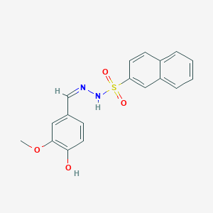 N'-(4-hydroxy-3-methoxybenzylidene)-2-naphthalenesulfonohydrazide