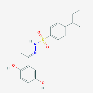 molecular formula C18H22N2O4S B3731425 4-sec-butyl-N'-[1-(2,5-dihydroxyphenyl)ethylidene]benzenesulfonohydrazide 