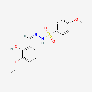 molecular formula C16H18N2O5S B3731428 N'-(3-ethoxy-2-hydroxybenzylidene)-4-methoxybenzenesulfonohydrazide 