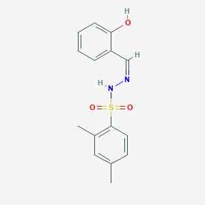 molecular formula C15H16N2O3S B3731433 N'-(2-hydroxybenzylidene)-2,4-dimethylbenzenesulfonohydrazide 