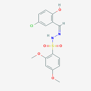 molecular formula C15H15ClN2O5S B3731485 N'-(5-chloro-2-hydroxybenzylidene)-2,4-dimethoxybenzenesulfonohydrazide 