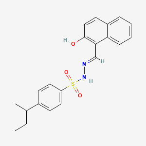 molecular formula C21H22N2O3S B3731522 4-sec-butyl-N'-[(2-hydroxy-1-naphthyl)methylene]benzenesulfonohydrazide 