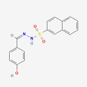 molecular formula C17H14N2O3S B3731534 N'-(4-hydroxybenzylidene)-2-naphthalenesulfonohydrazide 