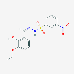 molecular formula C15H15N3O6S B3731542 N'-(3-ethoxy-2-hydroxybenzylidene)-3-nitrobenzenesulfonohydrazide 