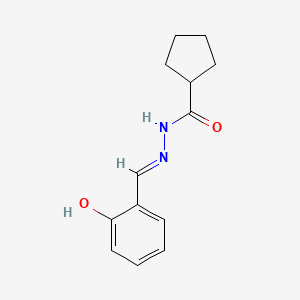 molecular formula C13H16N2O2 B3731547 N'-(2-hydroxybenzylidene)cyclopentanecarbohydrazide 