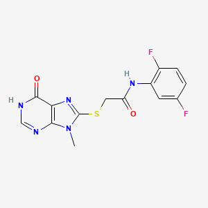 N-(2,5-difluorophenyl)-2-[(9-methyl-6-oxo-6,9-dihydro-1H-purin-8-yl)thio]acetamide