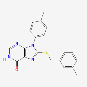 molecular formula C20H18N4OS B3731660 8-[(3-methylbenzyl)thio]-9-(4-methylphenyl)-1,9-dihydro-6H-purin-6-one 