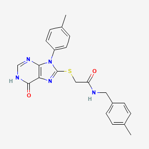 molecular formula C22H21N5O2S B3731664 N-(4-methylbenzyl)-2-{[9-(4-methylphenyl)-6-oxo-6,9-dihydro-1H-purin-8-yl]thio}acetamide 