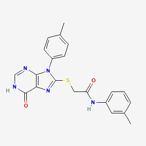 molecular formula C21H19N5O2S B3731699 N-(3-methylphenyl)-2-{[9-(4-methylphenyl)-6-oxo-6,9-dihydro-1H-purin-8-yl]thio}acetamide 