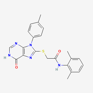 molecular formula C22H21N5O2S B3731702 N-(2,6-dimethylphenyl)-2-{[9-(4-methylphenyl)-6-oxo-6,9-dihydro-1H-purin-8-yl]thio}acetamide 