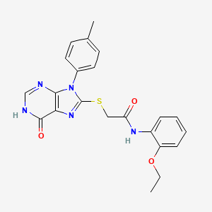 N-(2-ethoxyphenyl)-2-{[9-(4-methylphenyl)-6-oxo-6,9-dihydro-1H-purin-8-yl]thio}acetamide