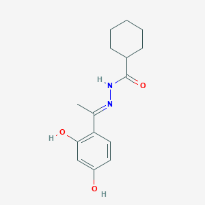 molecular formula C15H20N2O3 B3731722 N'-[1-(2,4-dihydroxyphenyl)ethylidene]cyclohexanecarbohydrazide 