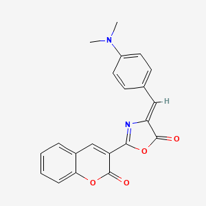 molecular formula C21H16N2O4 B3731738 4-[4-(dimethylamino)benzylidene]-2-(2-oxo-2H-chromen-3-yl)-1,3-oxazol-5(4H)-one 