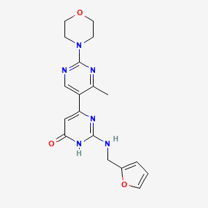 molecular formula C18H20N6O3 B3731750 2-[(2-furylmethyl)amino]-4'-methyl-2'-(4-morpholinyl)-4,5'-bipyrimidin-6(1H)-one 