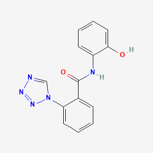 molecular formula C14H11N5O2 B3731758 N-(2-hydroxyphenyl)-2-(1H-tetrazol-1-yl)benzamide 