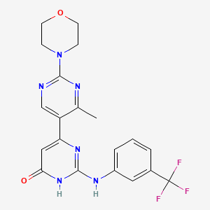 molecular formula C20H19F3N6O2 B3731769 4'-methyl-2'-(4-morpholinyl)-2-{[3-(trifluoromethyl)phenyl]amino}-4,5'-bipyrimidin-6(1H)-one 
