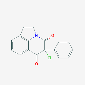molecular formula C17H12ClNO2 B373177 5-chloro-5-phenyl-1,2-dihydro-4H-pyrrolo[3,2,1-ij]quinoline-4,6(5H)-dione 
