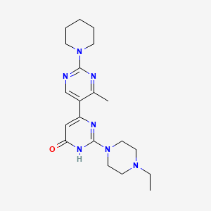 molecular formula C20H29N7O B3731788 2-(4-ethyl-1-piperazinyl)-4'-methyl-2'-(1-piperidinyl)-4,5'-bipyrimidin-6(1H)-one 