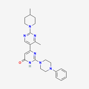 molecular formula C25H31N7O B3731794 4'-methyl-2'-(4-methyl-1-piperidinyl)-2-(4-phenyl-1-piperazinyl)-4,5'-bipyrimidin-6(1H)-one 