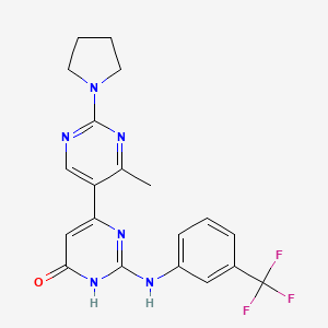 molecular formula C20H19F3N6O B3731812 4'-methyl-2'-(1-pyrrolidinyl)-2-{[3-(trifluoromethyl)phenyl]amino}-4,5'-bipyrimidin-6(1H)-one 