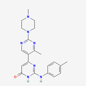 molecular formula C21H25N7O B3731832 4'-methyl-2-[(4-methylphenyl)amino]-2'-(4-methyl-1-piperazinyl)-4,5'-bipyrimidin-6(1H)-one 