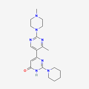 molecular formula C19H27N7O B3731844 4'-methyl-2'-(4-methyl-1-piperazinyl)-2-(1-piperidinyl)-4,5'-bipyrimidin-6(1H)-one 