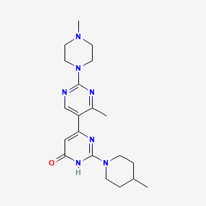 molecular formula C20H29N7O B3731847 4'-methyl-2'-(4-methyl-1-piperazinyl)-2-(4-methyl-1-piperidinyl)-4,5'-bipyrimidin-6(1H)-one 