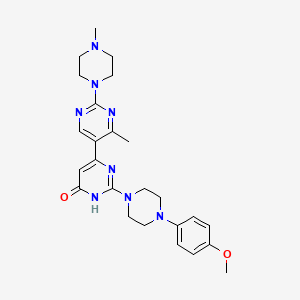 2-[4-(4-methoxyphenyl)-1-piperazinyl]-4'-methyl-2'-(4-methyl-1-piperazinyl)-4,5'-bipyrimidin-6(1H)-one