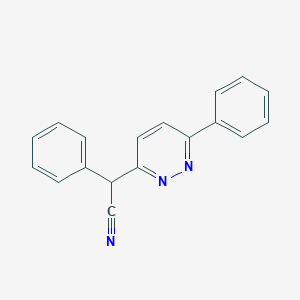 molecular formula C18H13N3 B373186 Phenyl(6-phenyl-3-pyridazinyl)acetonitrile 