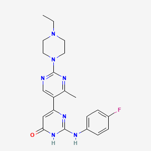 molecular formula C21H24FN7O B3731862 2'-(4-ethyl-1-piperazinyl)-2-[(4-fluorophenyl)amino]-4'-methyl-4,5'-bipyrimidin-6(1H)-one 