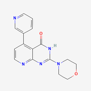 molecular formula C16H15N5O2 B3731888 2-(4-morpholinyl)-5-(3-pyridinyl)pyrido[2,3-d]pyrimidin-4(3H)-one 