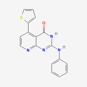 molecular formula C17H12N4OS B3731889 2-anilino-5-(2-thienyl)pyrido[2,3-d]pyrimidin-4(3H)-one 