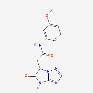 molecular formula C13H13N5O3 B3731892 N-(3-methoxyphenyl)-2-(5-oxo-5,6-dihydro-4H-imidazo[1,2-b][1,2,4]triazol-6-yl)acetamide 