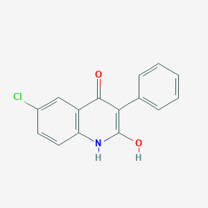 molecular formula C15H10ClNO2 B373190 6-chloro-2-hydroxy-3-phenyl-1H-quinolin-4-one 