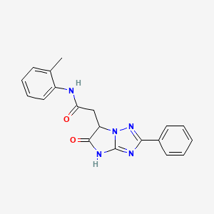 molecular formula C19H17N5O2 B3731912 N-(2-methylphenyl)-2-(5-oxo-2-phenyl-5,6-dihydro-4H-imidazo[1,2-b][1,2,4]triazol-6-yl)acetamide 