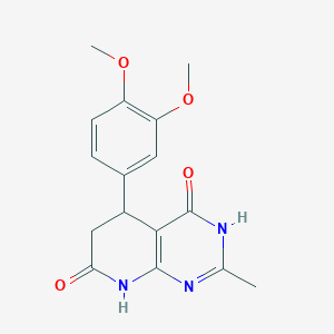 molecular formula C16H17N3O4 B3731939 5-(3,4-dimethoxyphenyl)-2-methyl-5,8-dihydropyrido[2,3-d]pyrimidine-4,7(3H,6H)-dione 