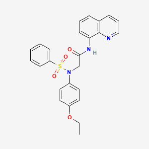 molecular formula C25H23N3O4S B3731960 N~2~-(4-ethoxyphenyl)-N~2~-(phenylsulfonyl)-N~1~-8-quinolinylglycinamide 